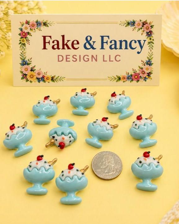 Ice Cream Sundae Cabochons