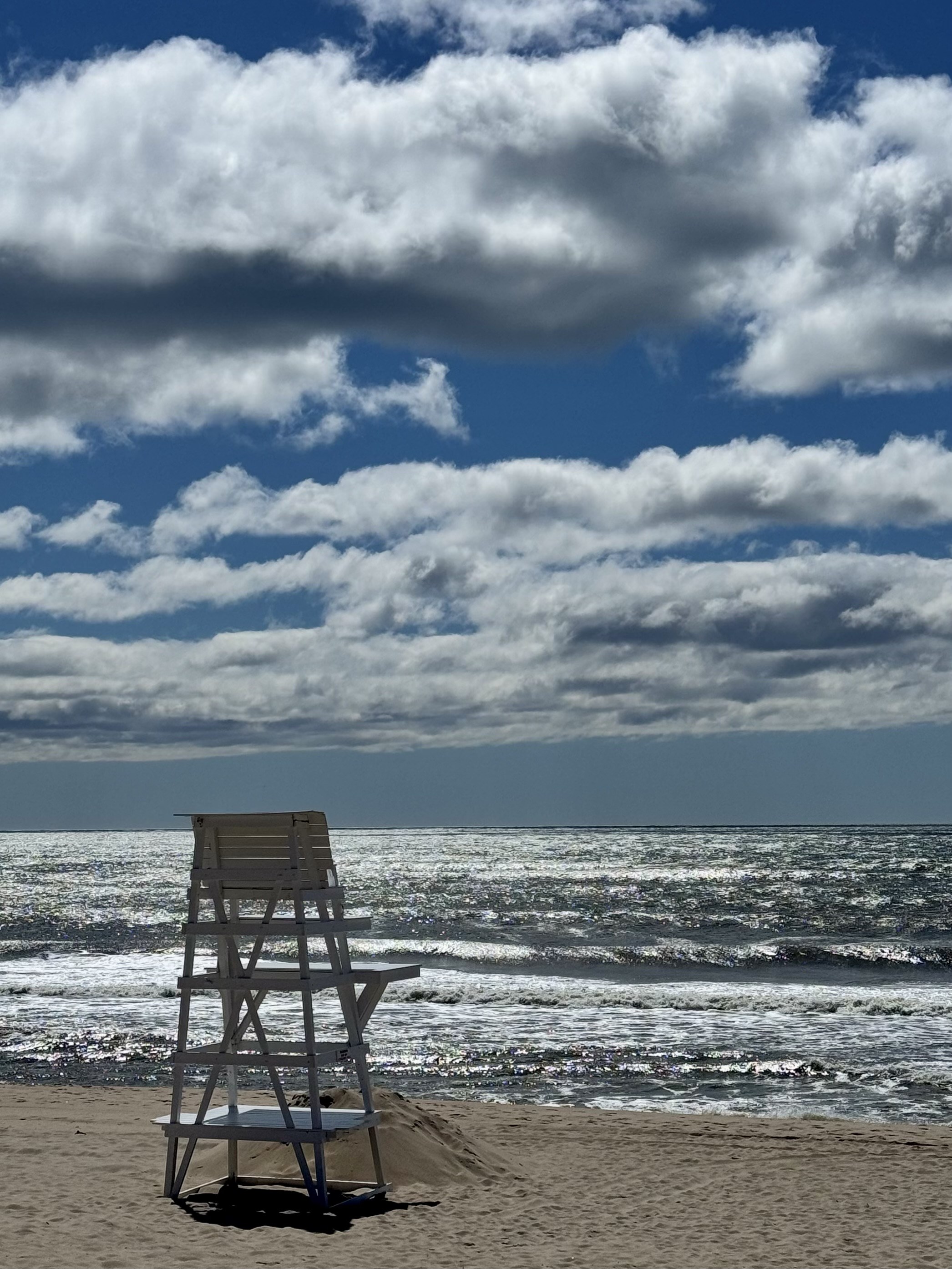 Beach chair by the water near East Hampton