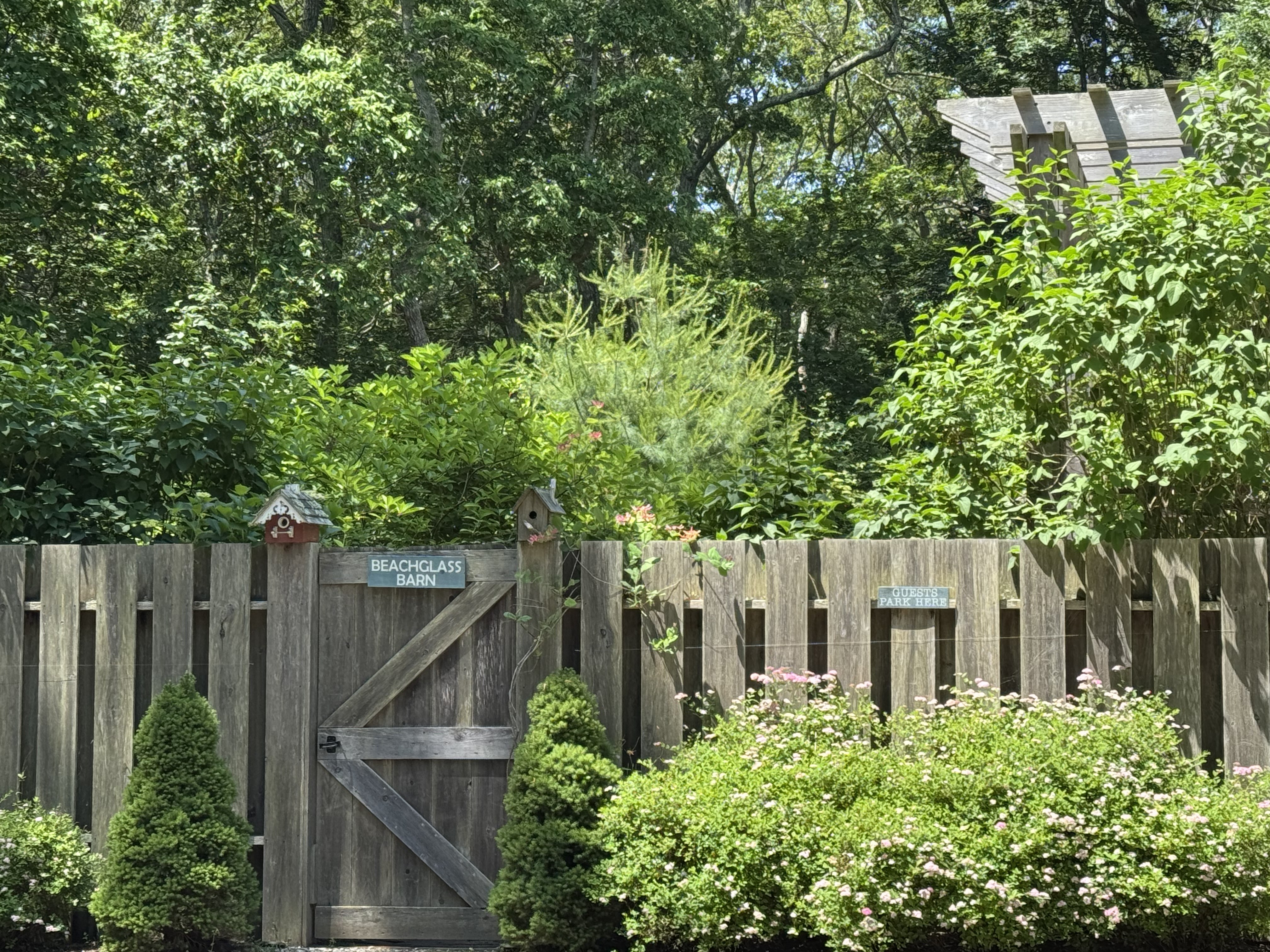 Garden gate at Beachglass Barn