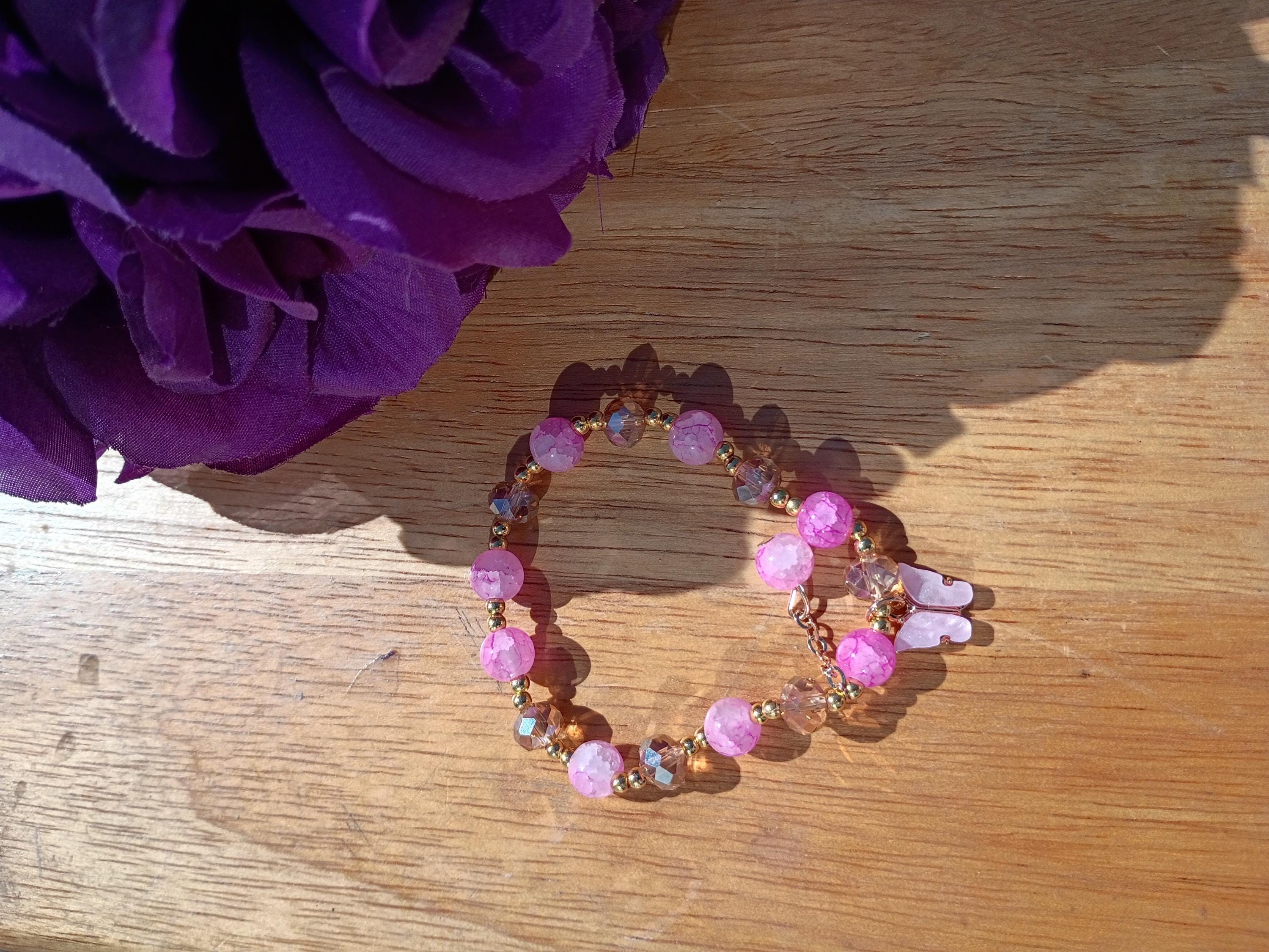 Beaded bracelets/ butterfly charms/, view 2
