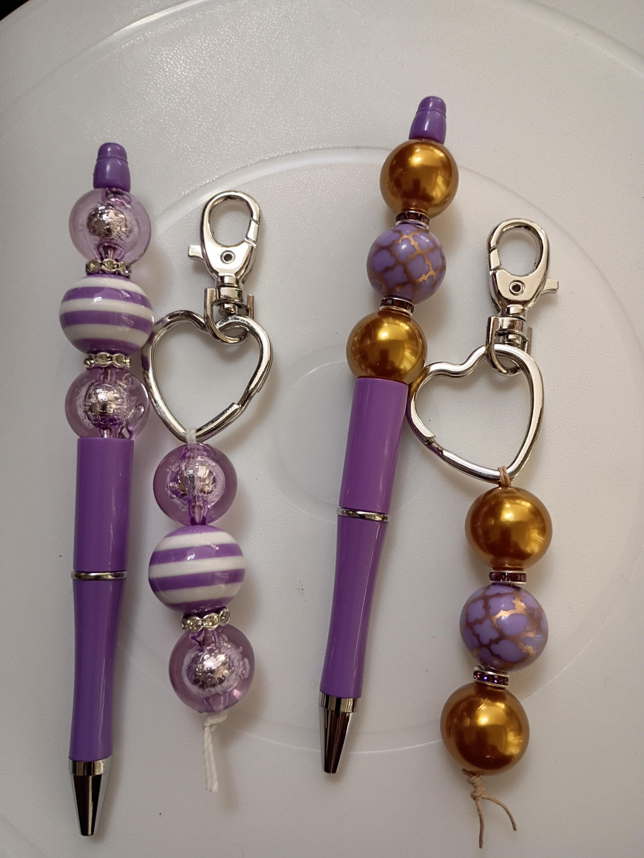 Beaded ink pen sets