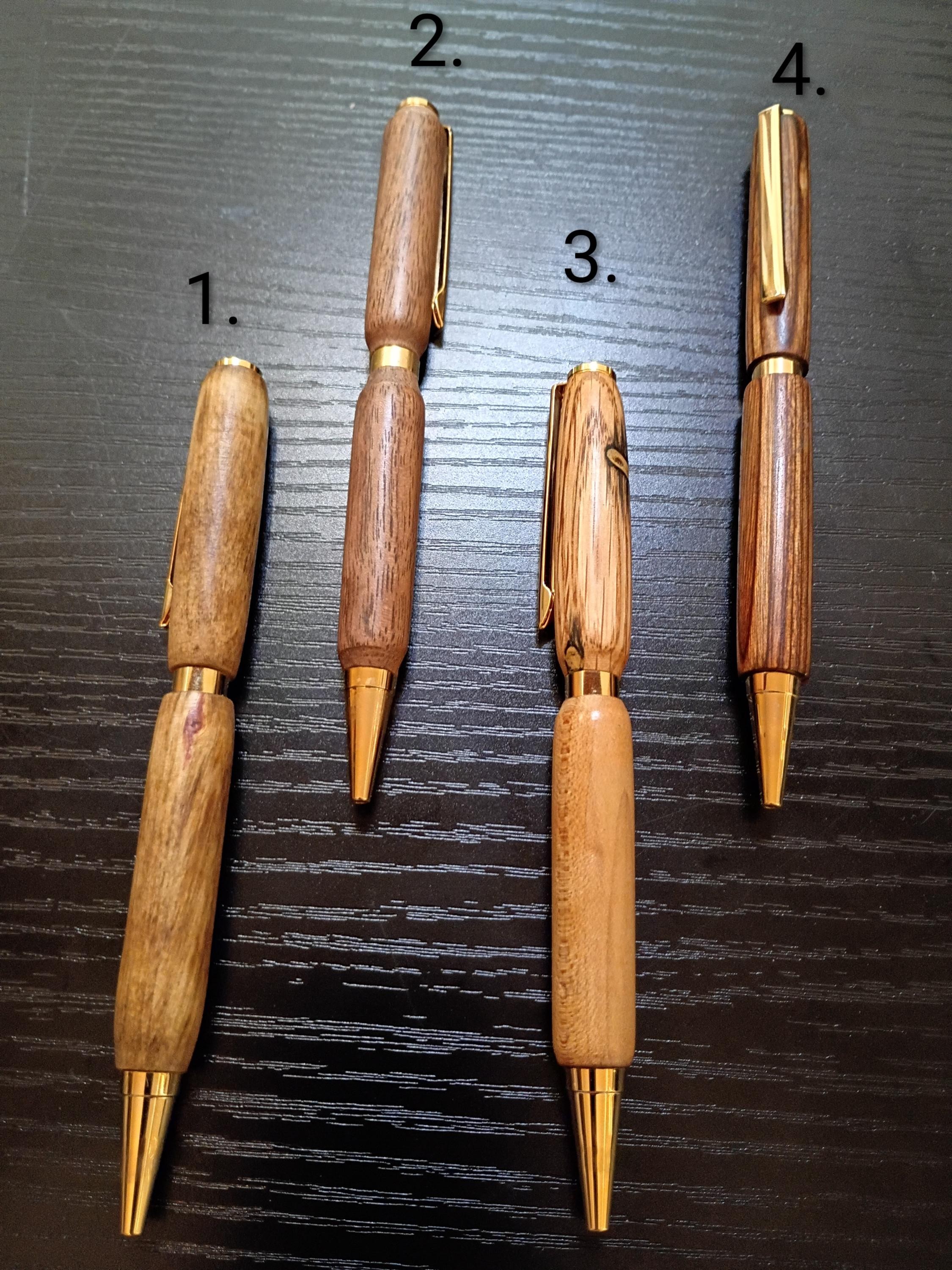 Handmade wooden ink pens, view 2