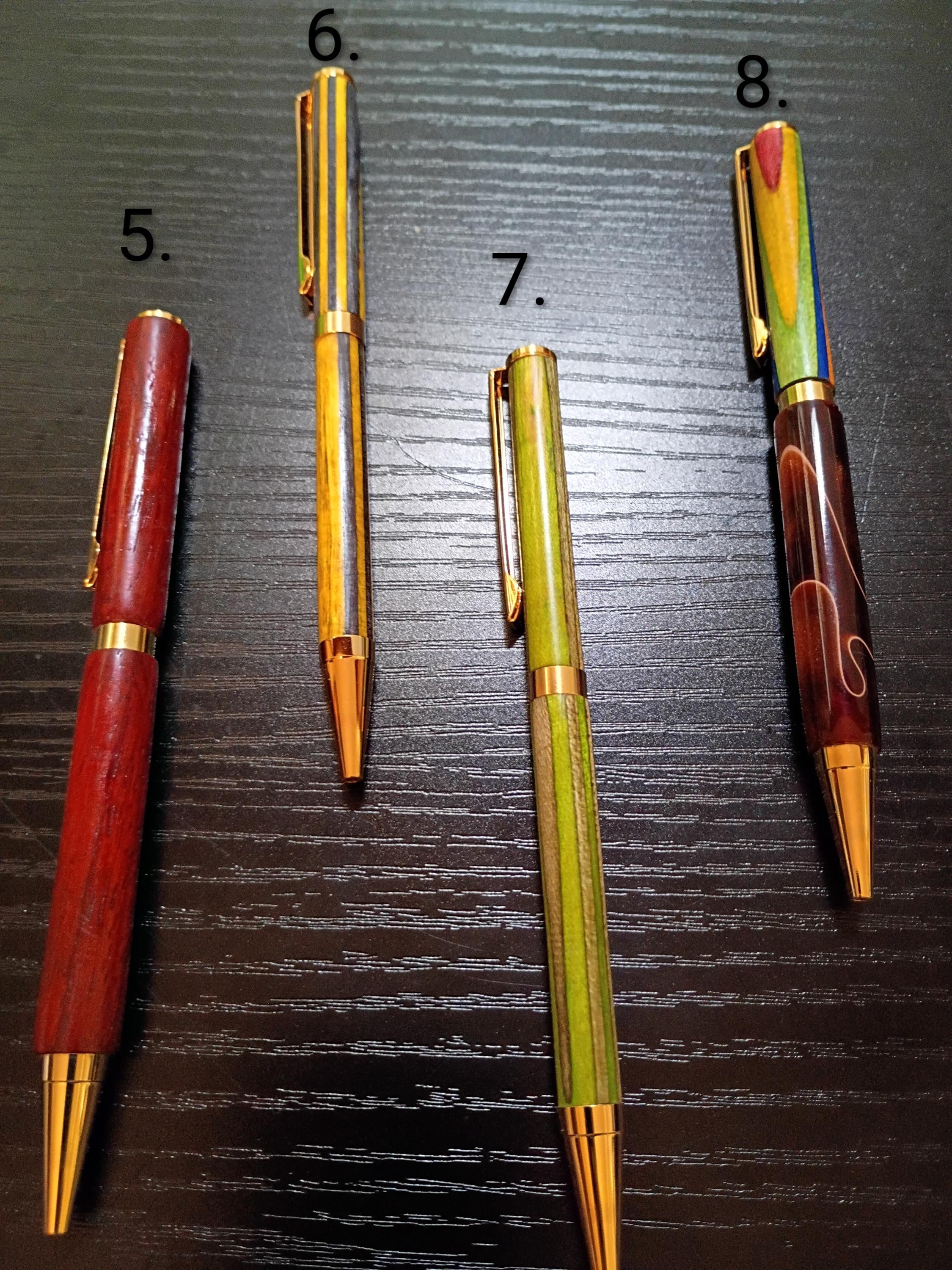 Handmade wooden ink pens, view 3