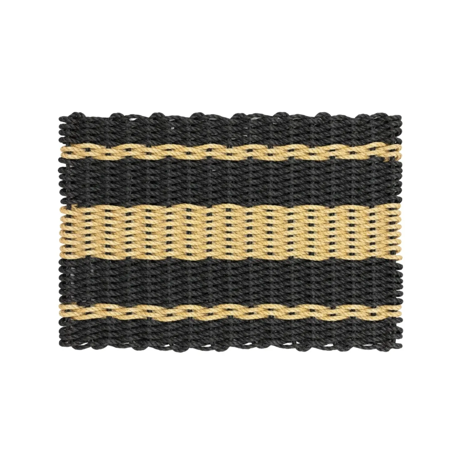 Captain’s Rope Doormat — Black & Tan