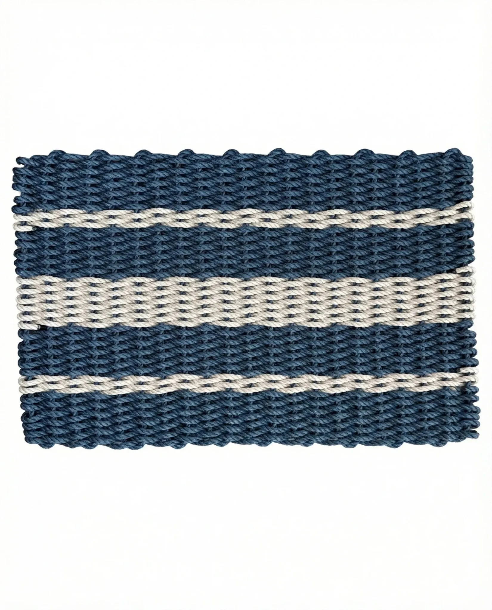 Captain’s Rope Doormat — Blue & Sand