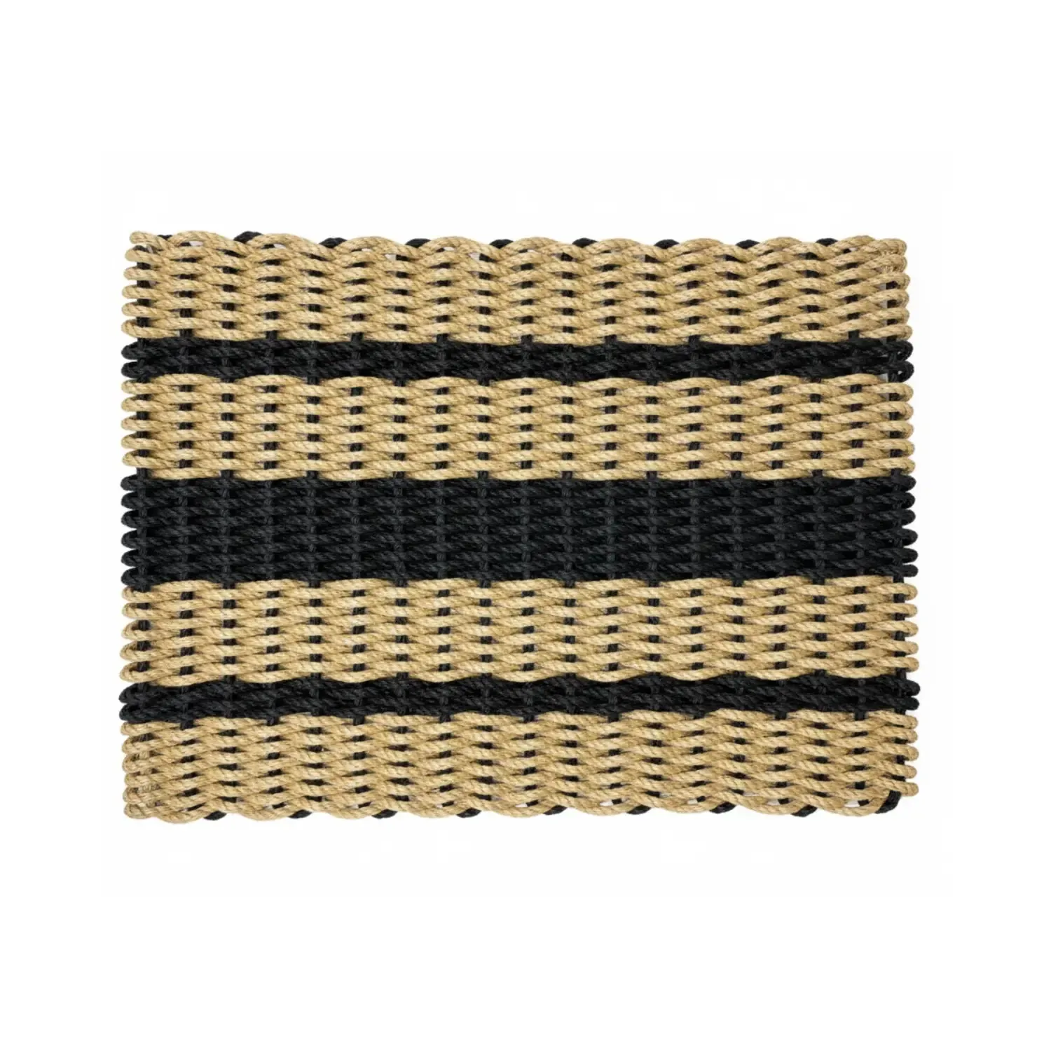 Captain’s Rope Doormat — Tan & Black