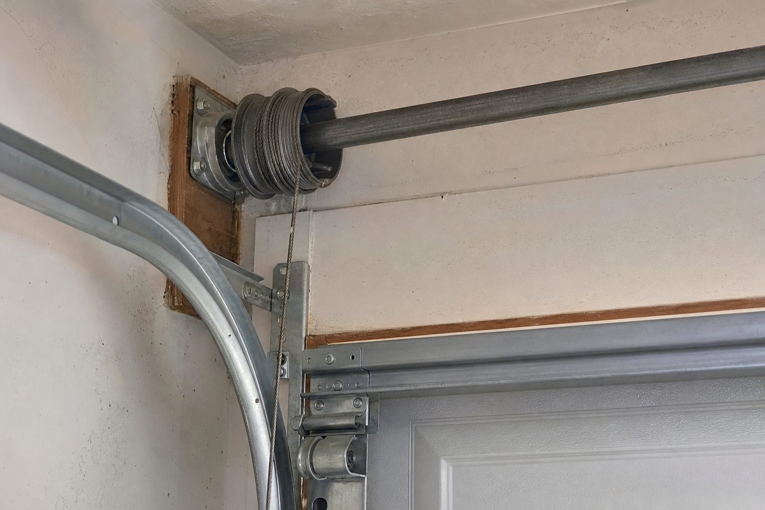 Garage door lift cable loose at the cable drum