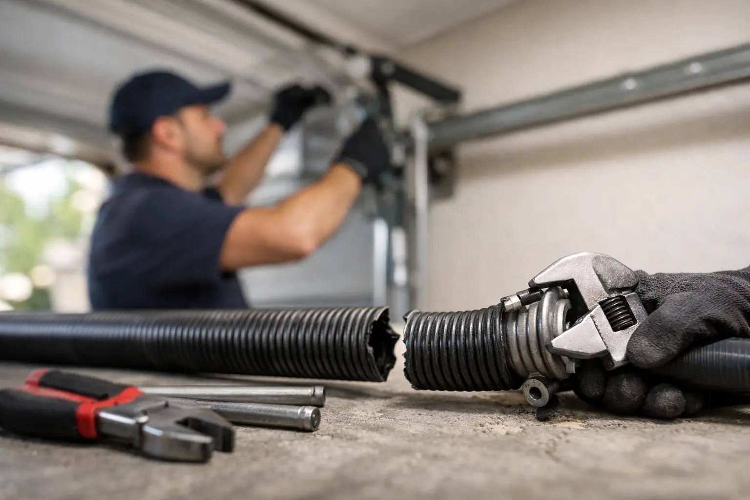 Garage door service photo