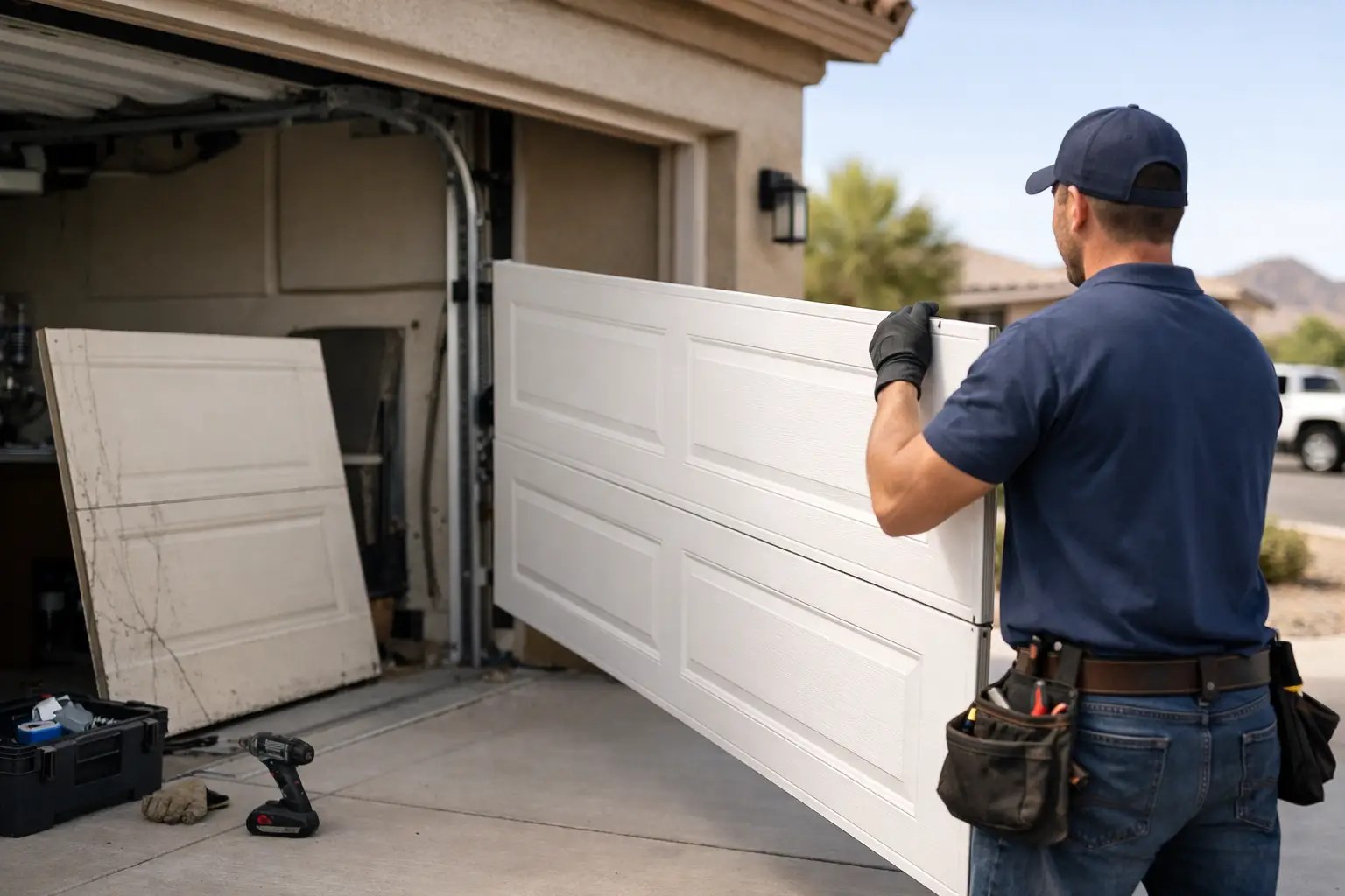 Garage door service photo