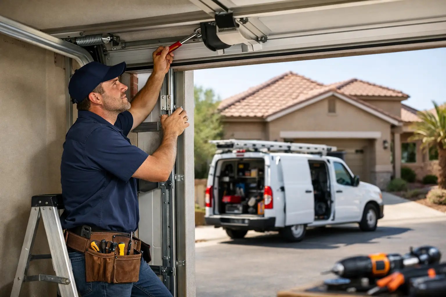 Garage door service photo
