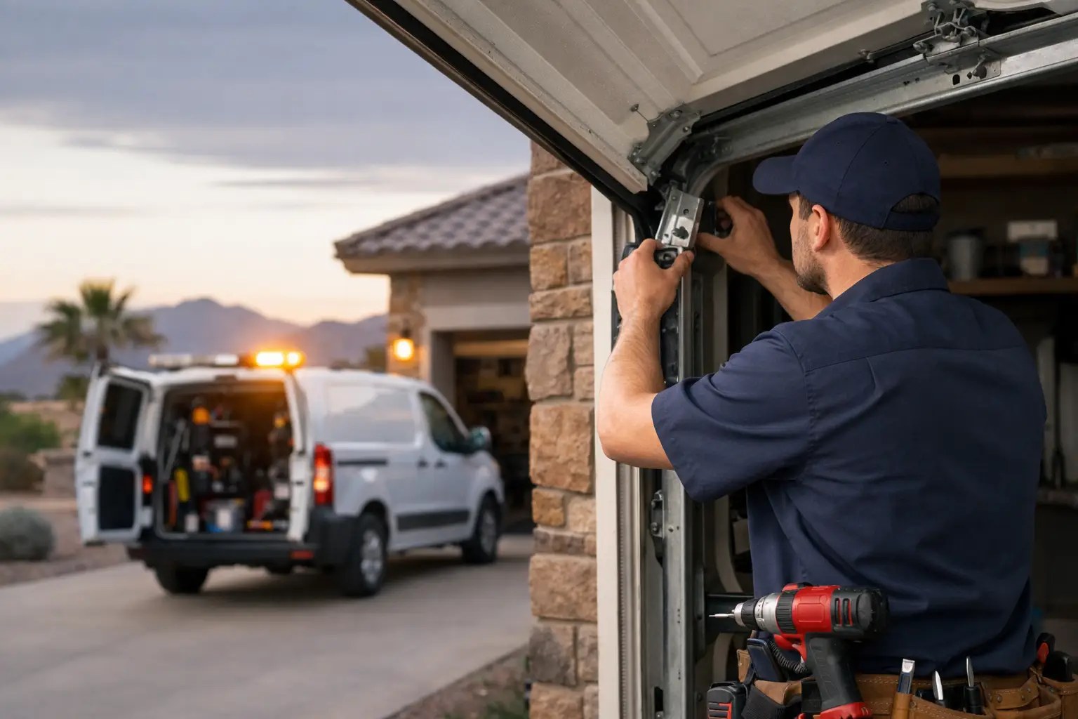 Garage door service photo