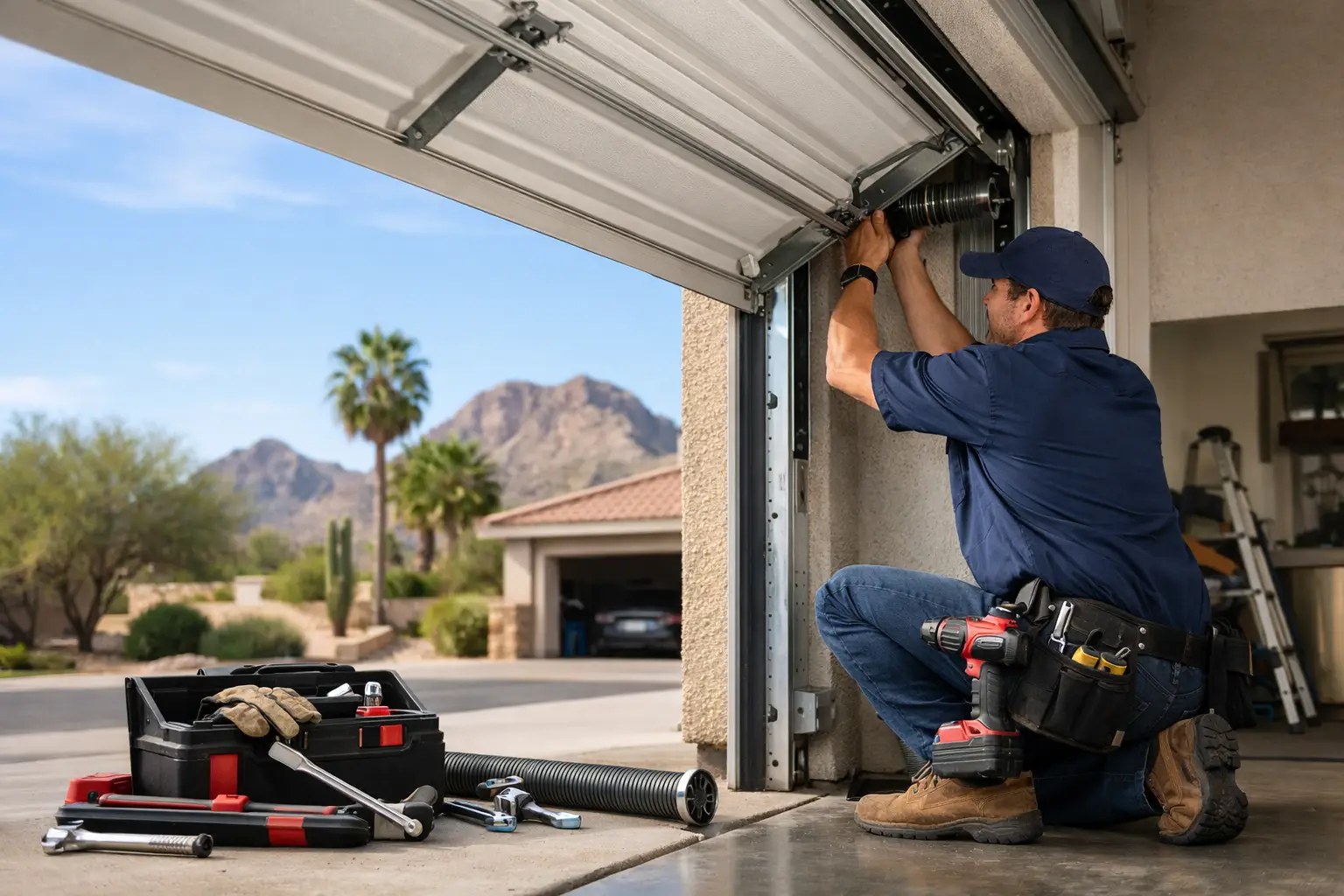 Garage door service photo