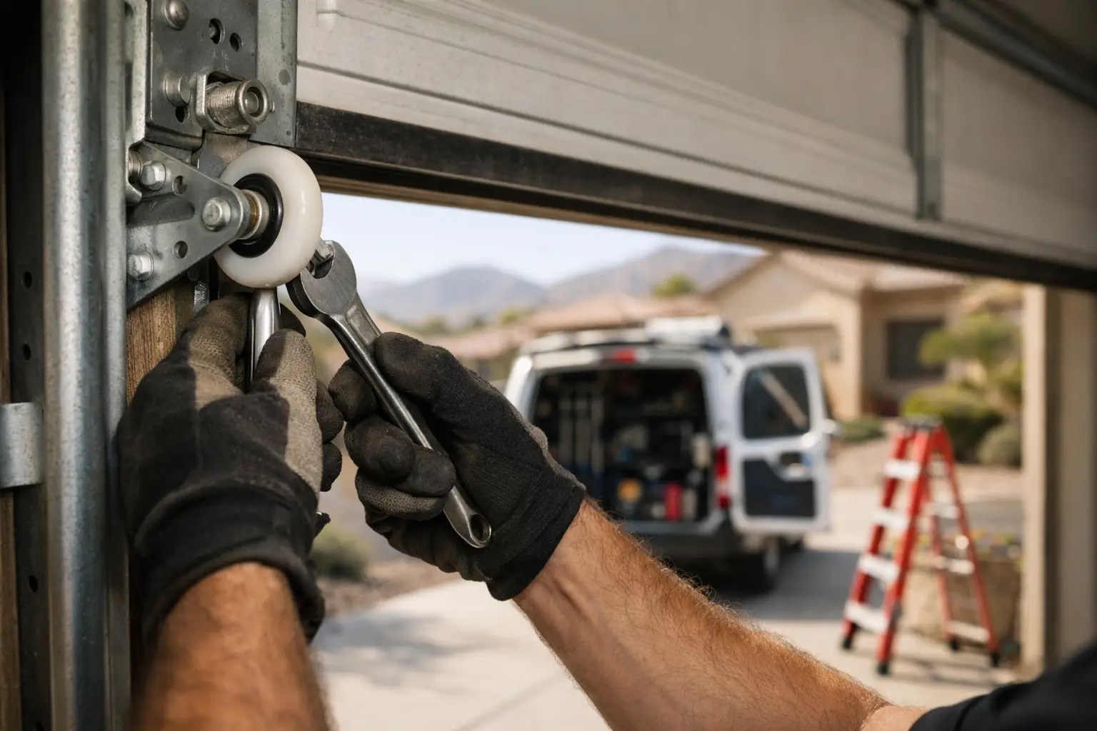 Garage door service photo