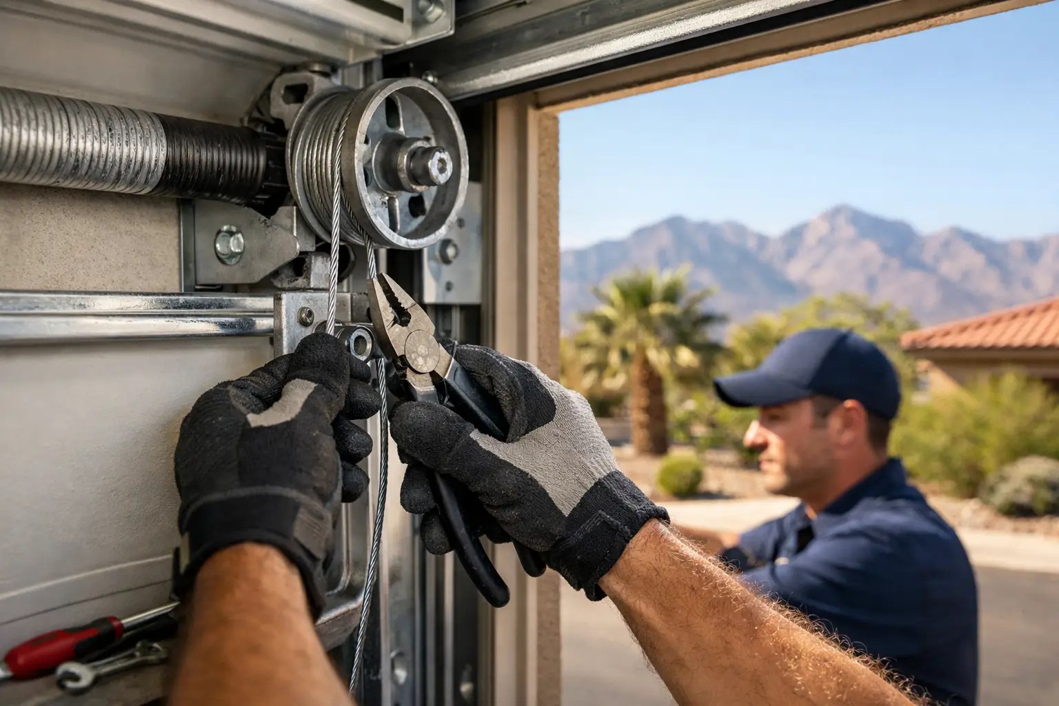 Garage door service photo