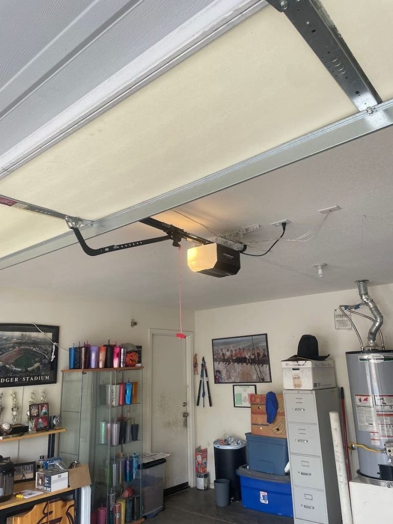 New belt drive garage door opener installed