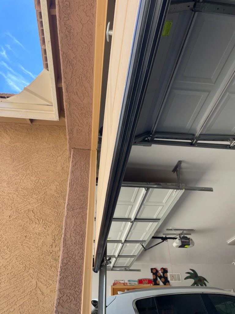 New bottom garage door seal after the Goodyear repair