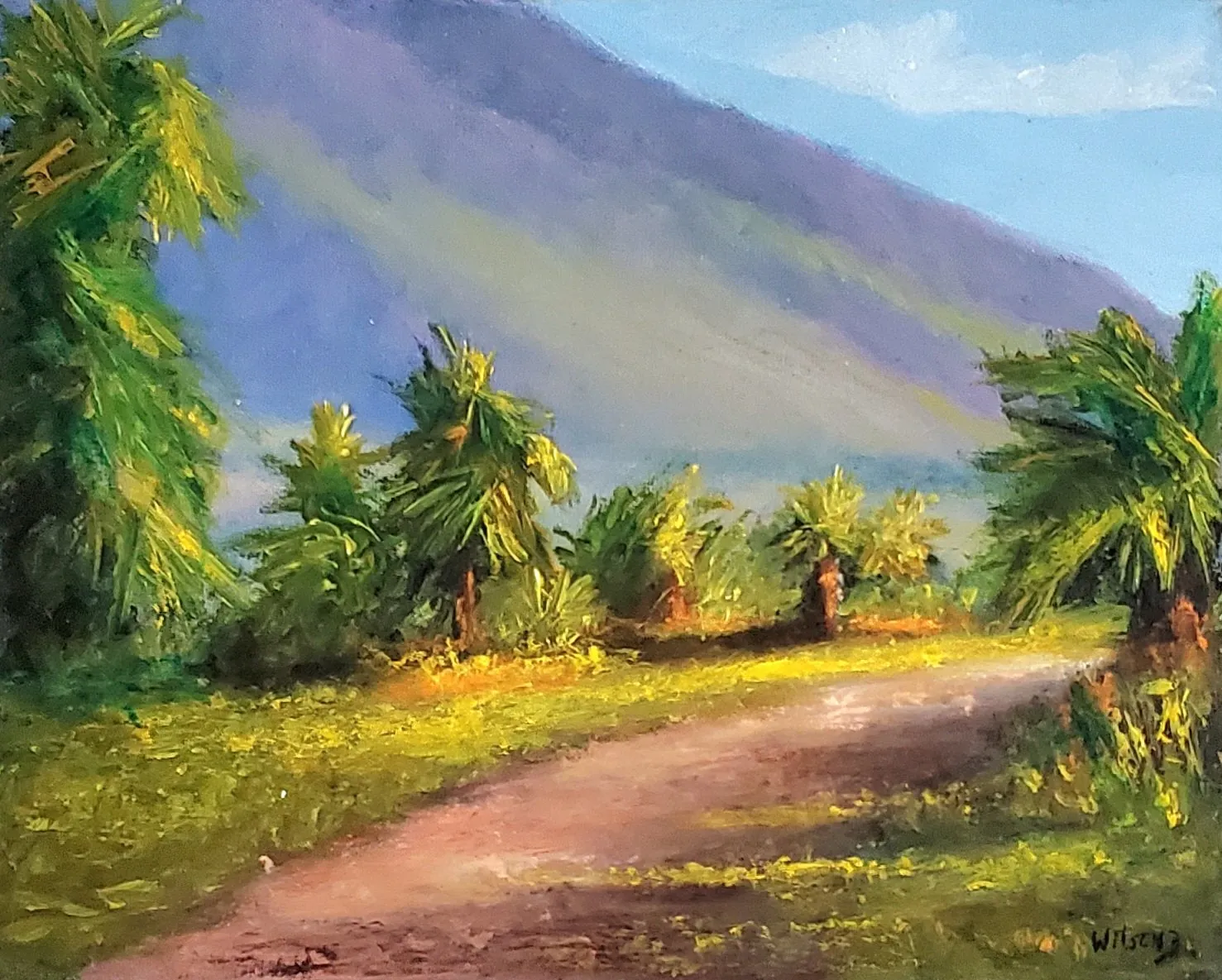 Aloha Whispers, original miniature artwork by Fred Wilson