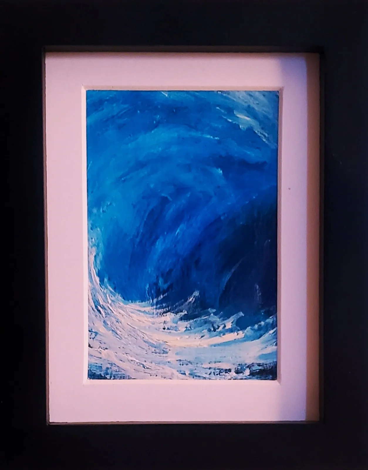 Azure Curl, original miniature artwork by Fred Wilson