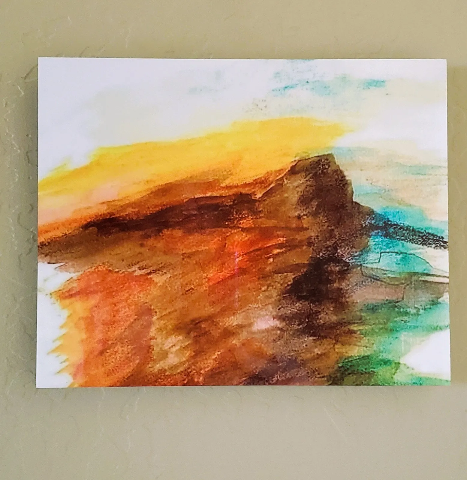 Butte at Sunset, original miniature artwork by Fred Wilson