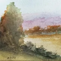 Early Rise Mini Watercolor, additional artwork view