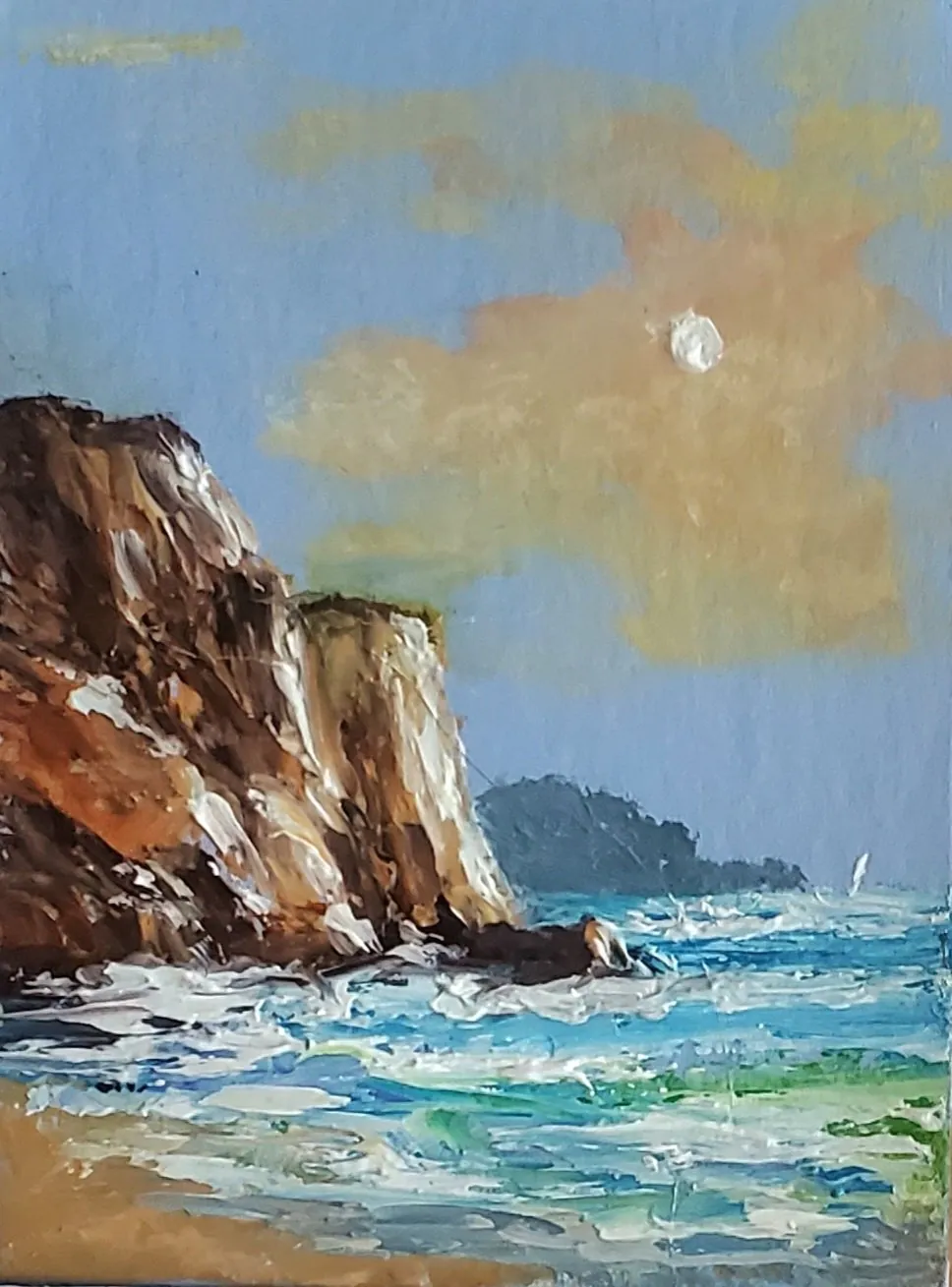 Ochre Cliffs, original miniature artwork by Fred Wilson