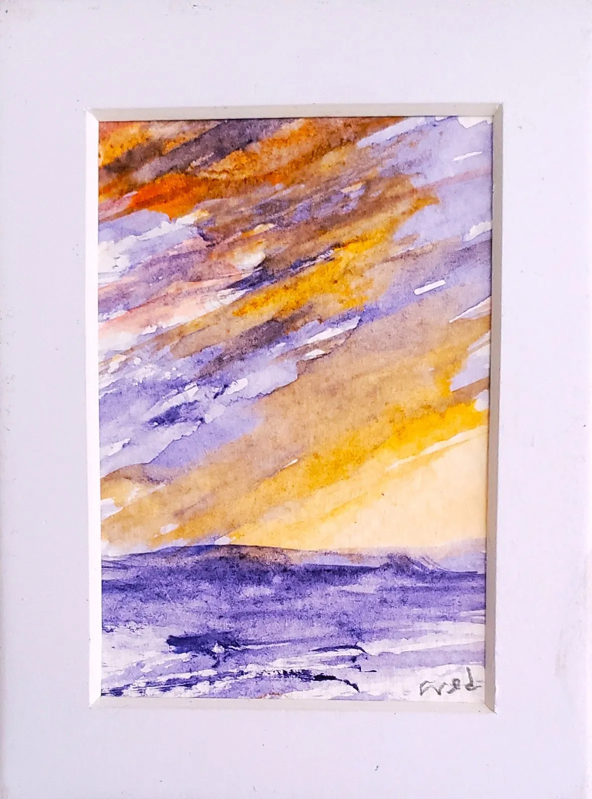 Painted Sky, original miniature artwork by Fred Wilson
