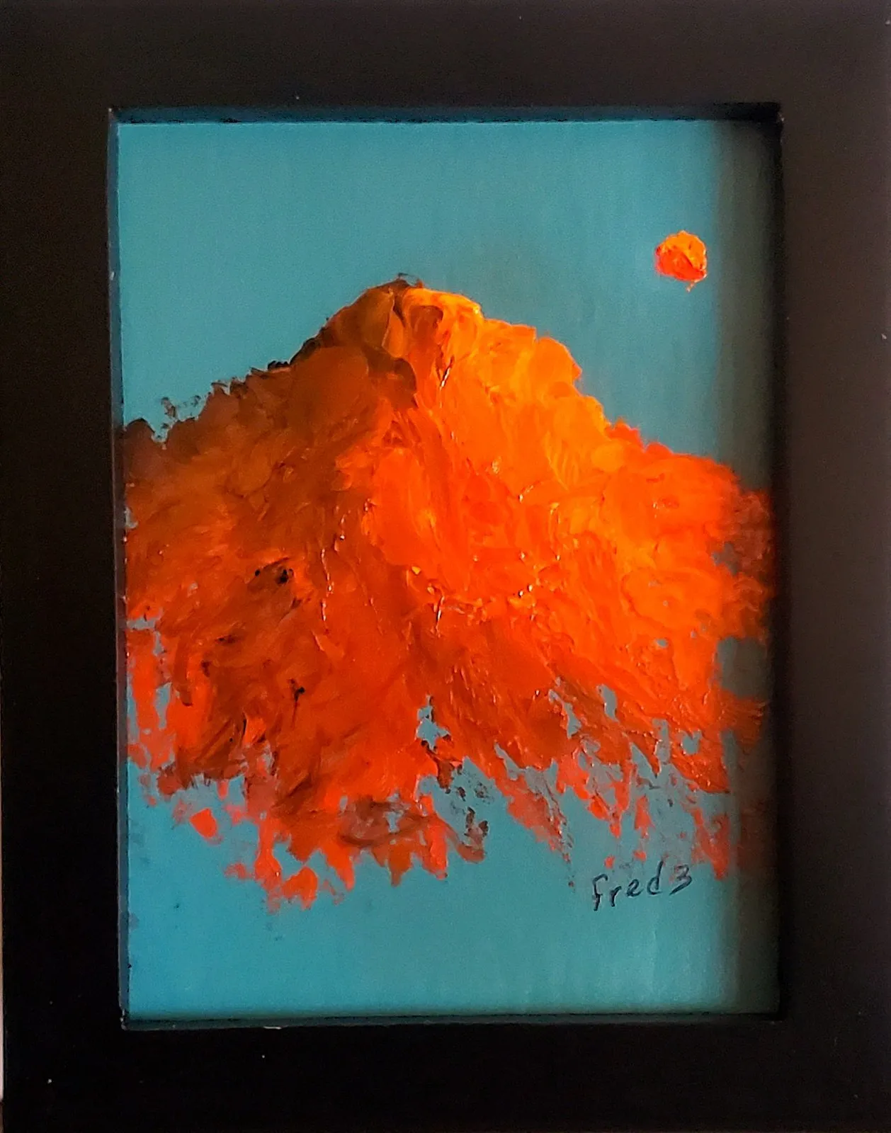 Red Rocks Moon, original miniature artwork by Fred Wilson