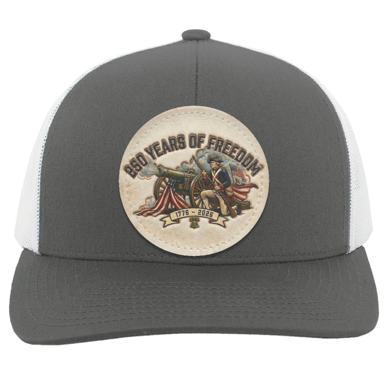 250 Years Freedom Trucker Hat, Patriotic American Flag Semiquincentennial Cap, view 3