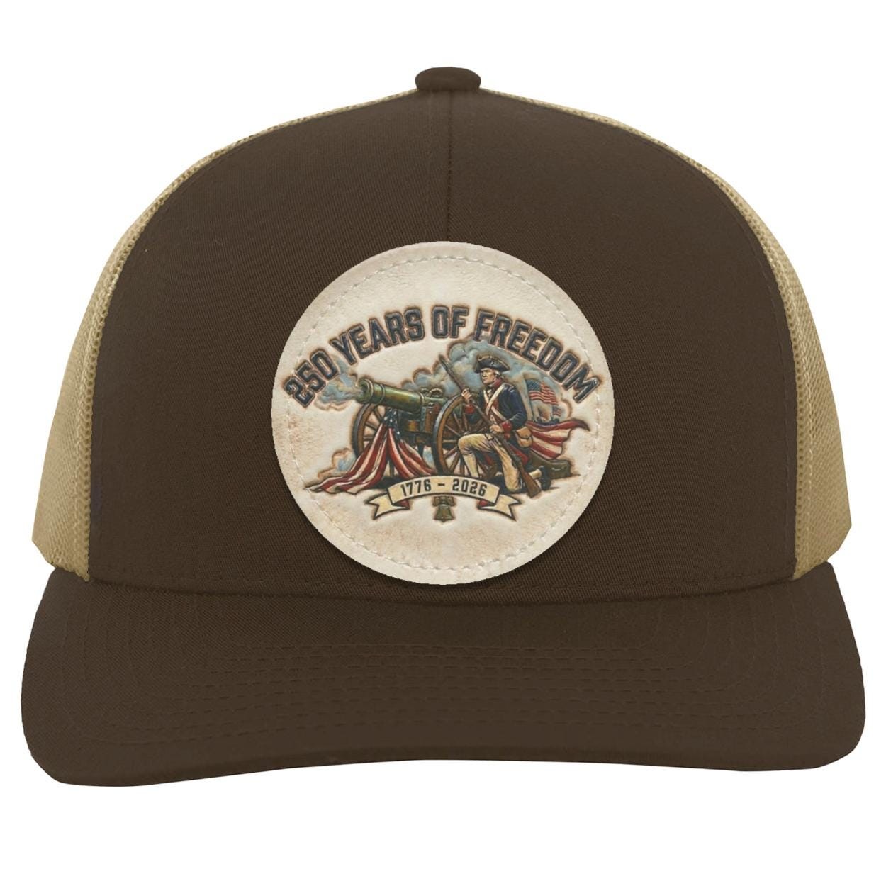250 Years Freedom Trucker Hat, Patriotic American Flag Semiquincentennial Cap, view 5