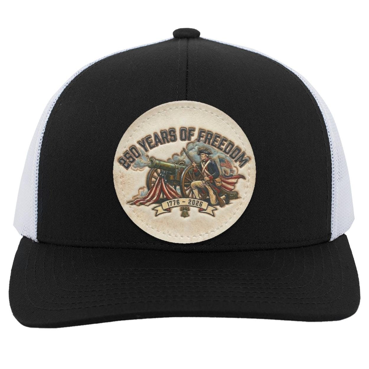 250 Years Freedom Trucker Hat, Patriotic American Flag Semiquincentennial Cap, view 6