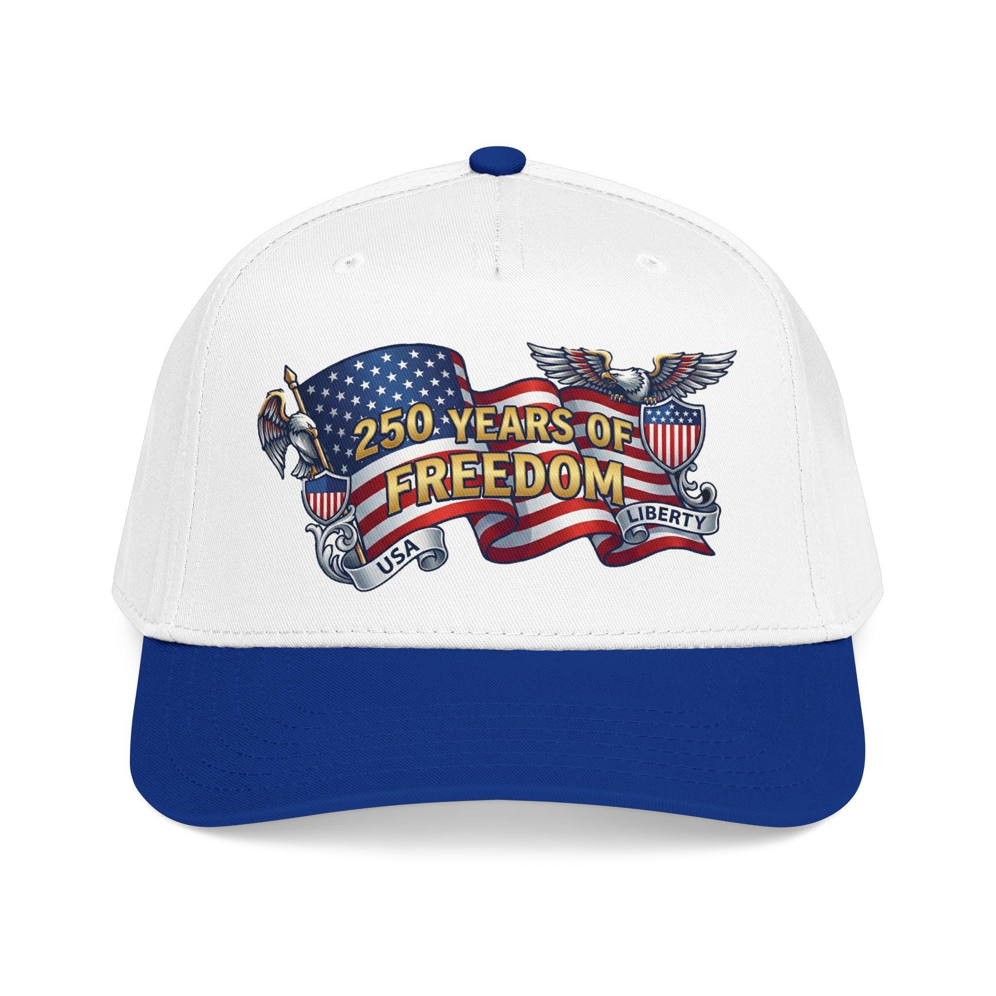 250 Years of Freedom Mid Profile Baseball Cap | American Flag Eagle Liberty, view 17