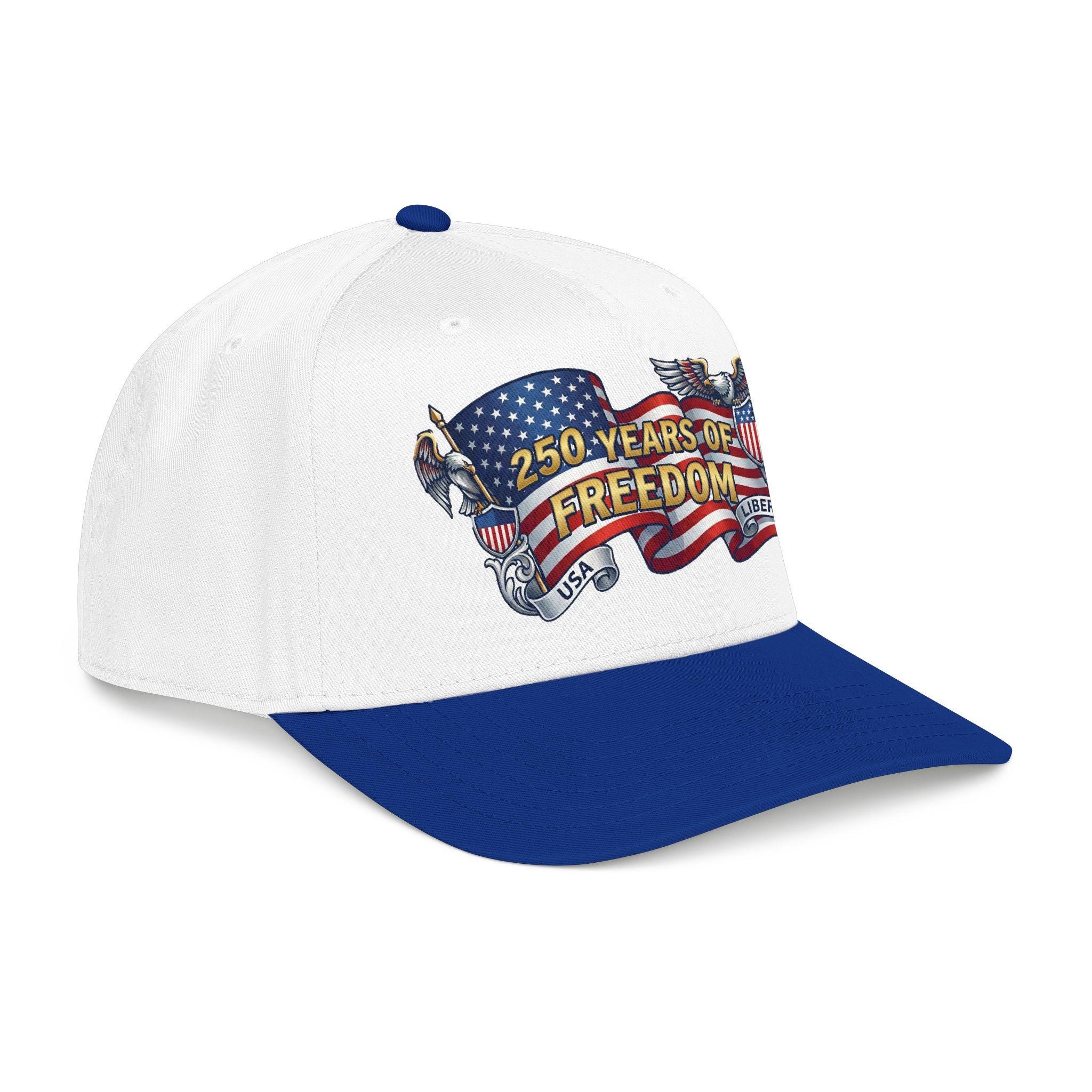 250 Years of Freedom Mid Profile Baseball Cap | American Flag Eagle Liberty, view 18