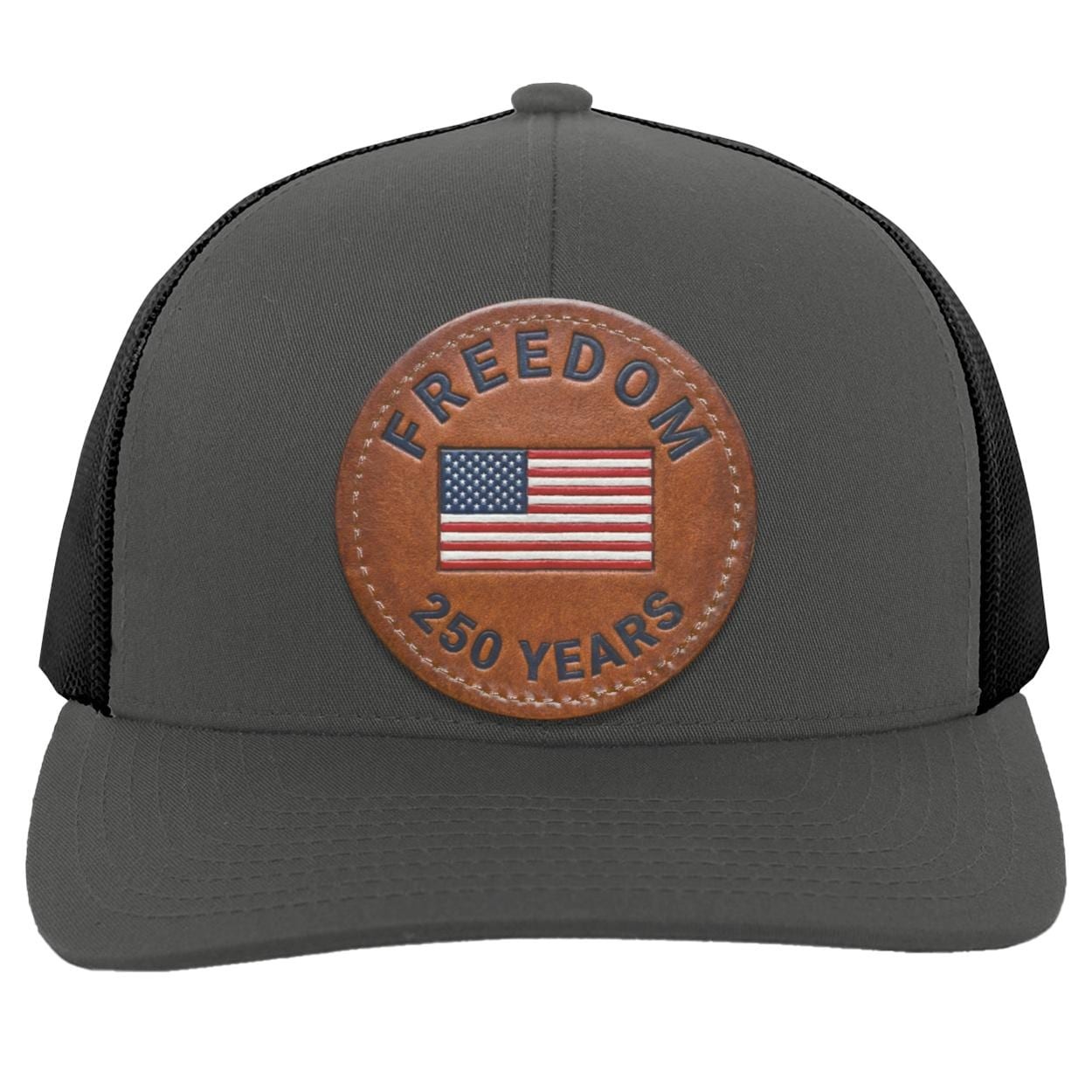 250 Years of Freedom Trucker Hat | American Flag Leather Patch, view 9