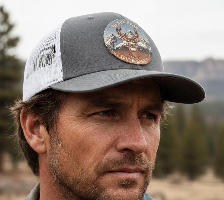 Black Hills South Dakota Round Patch Hat