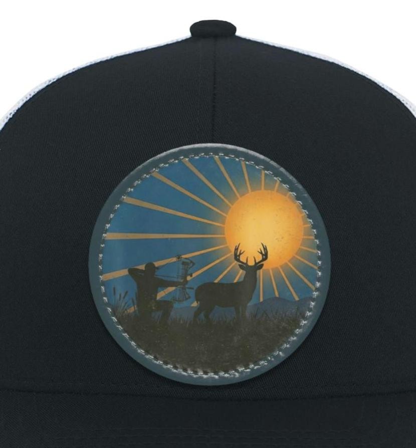 Bow Hunter and Buck Patch Hat | Outdoors Trucker Hat