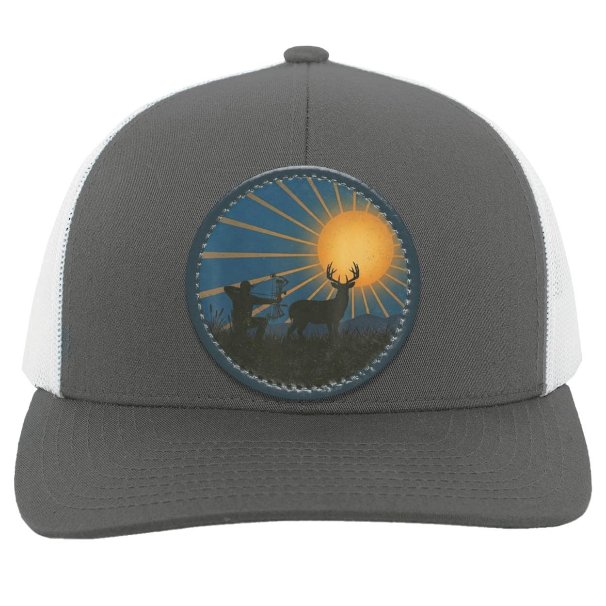 Bow Hunter and Buck Patch Hat | Outdoors Trucker Hat, view 2