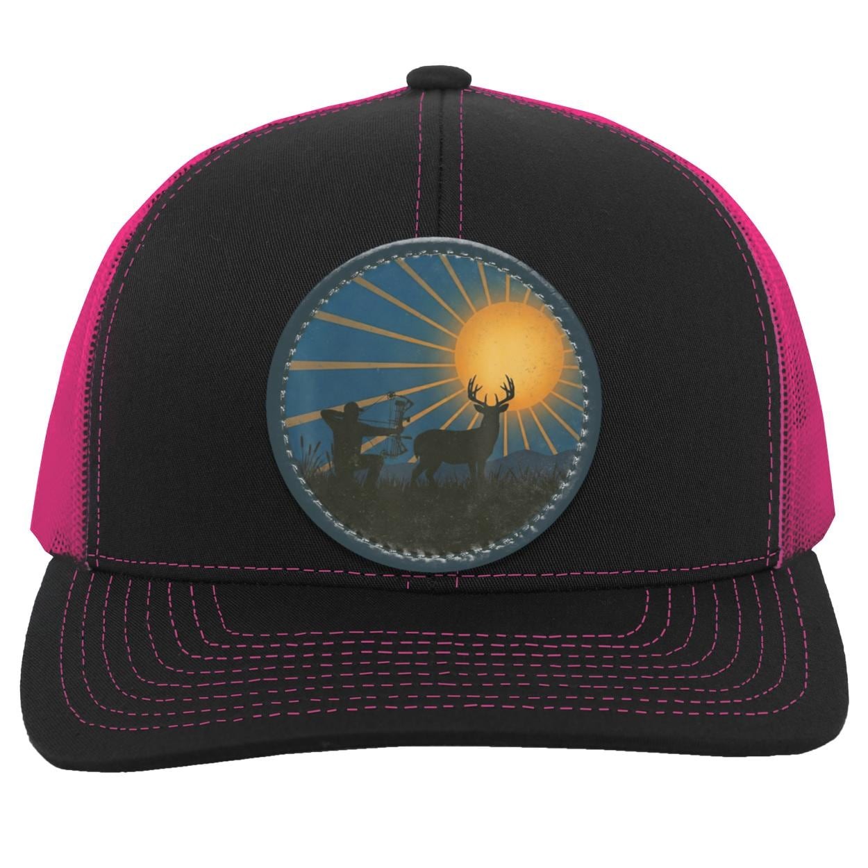 Bow Hunter and Buck Patch Hat | Outdoors Trucker Hat, view 3