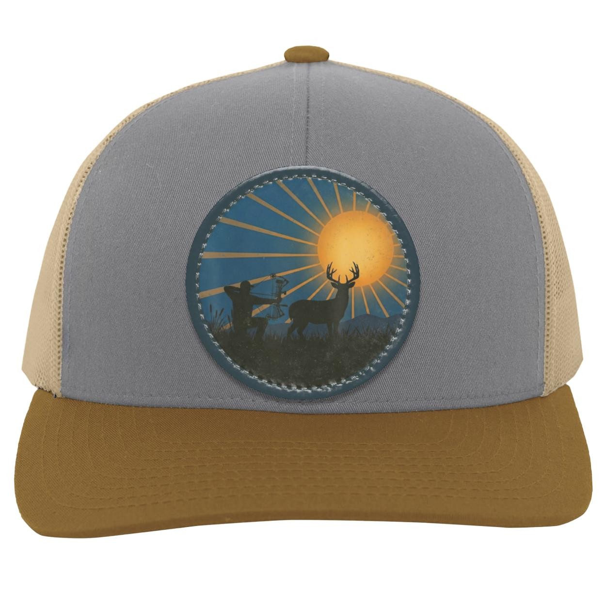 Bow Hunter and Buck Patch Hat | Outdoors Trucker Hat, view 4