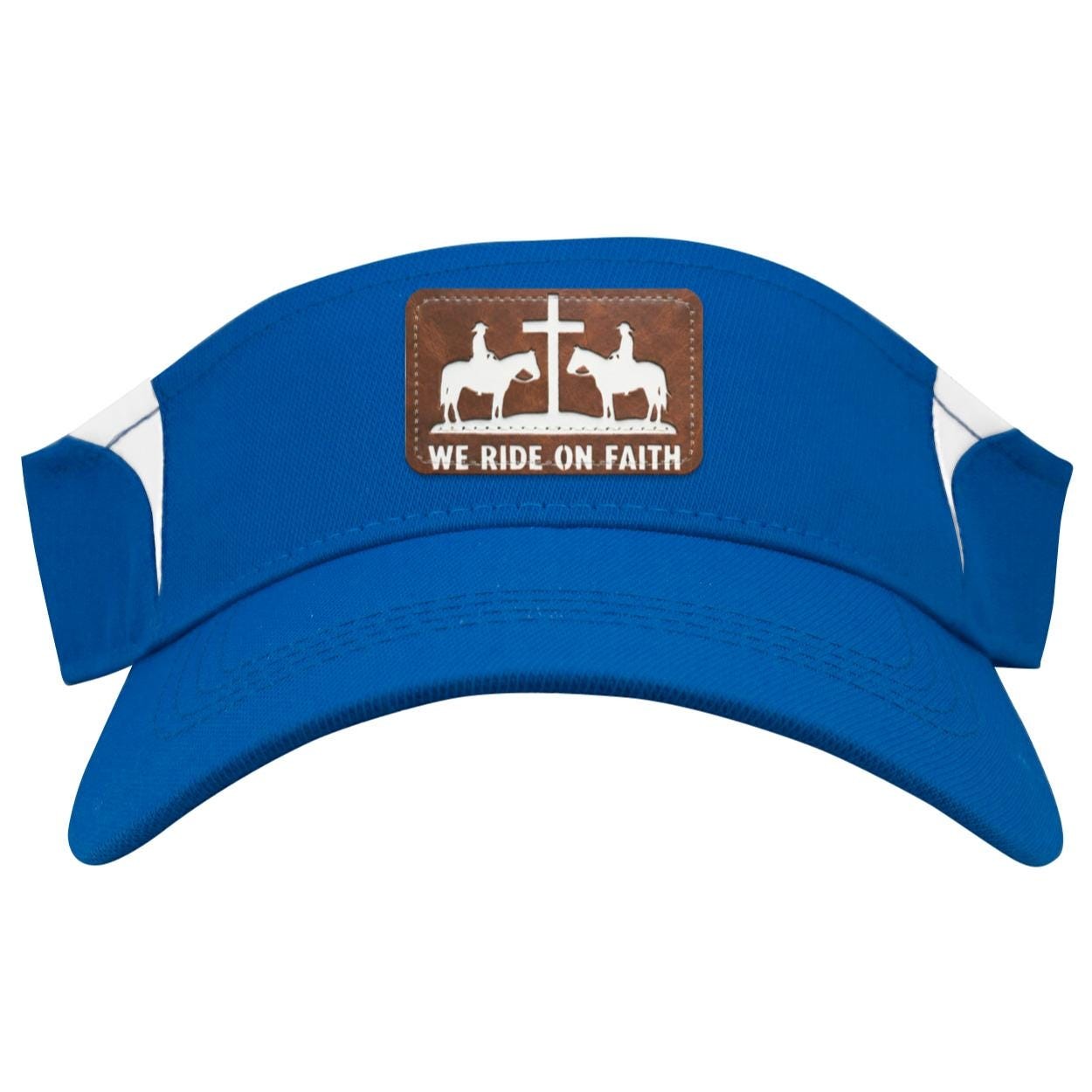 Christian Cowboy Visor – "We Ride On Faith" Western Headwear – Rodeo Gear, view 3