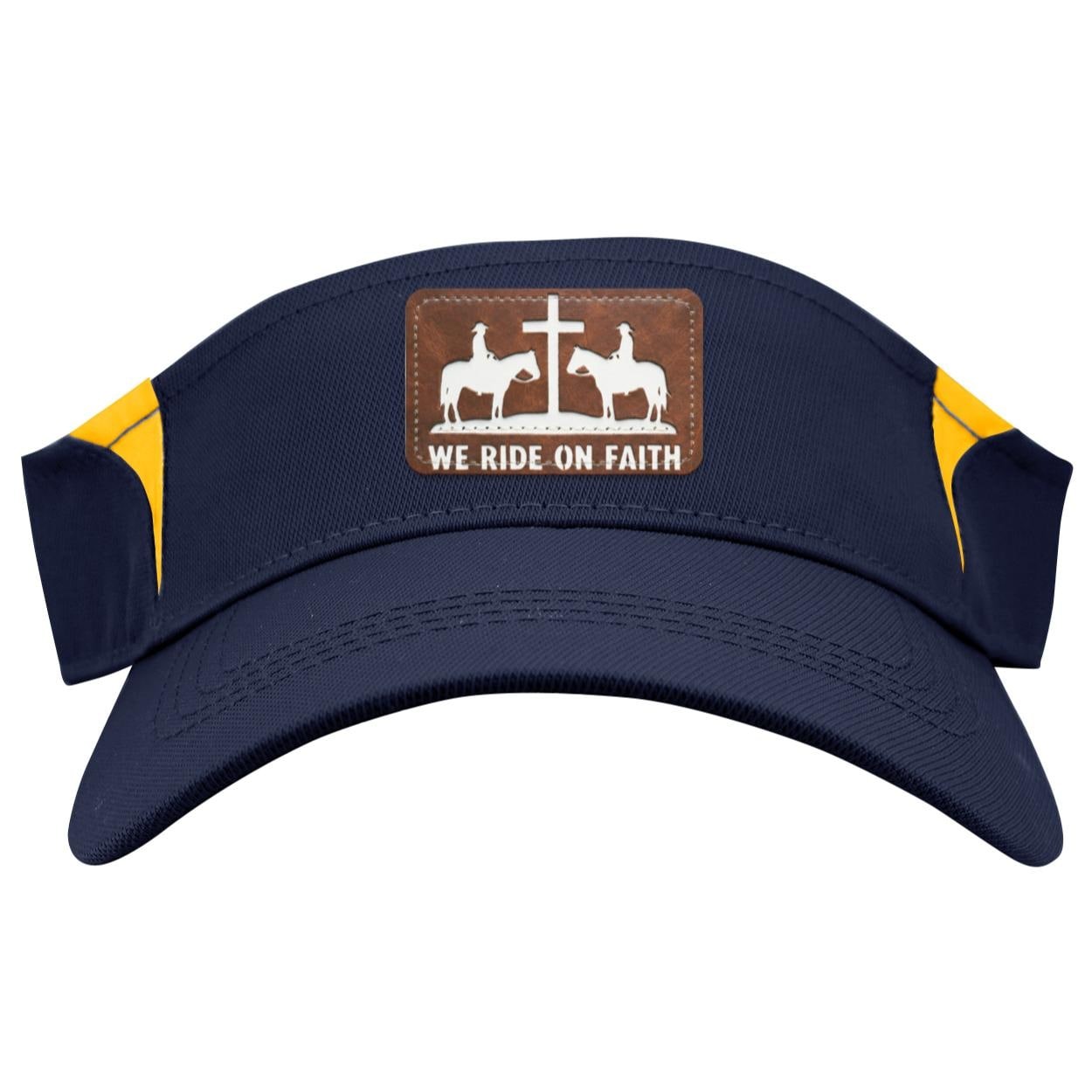 Christian Cowboy Visor – "We Ride On Faith" Western Headwear – Rodeo Gear, view 5