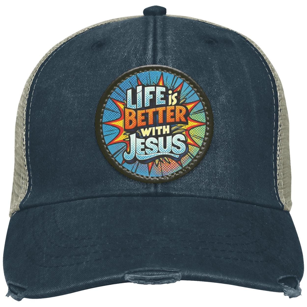 Christian Trucker Hat | Retro Comic Book Design, view 2