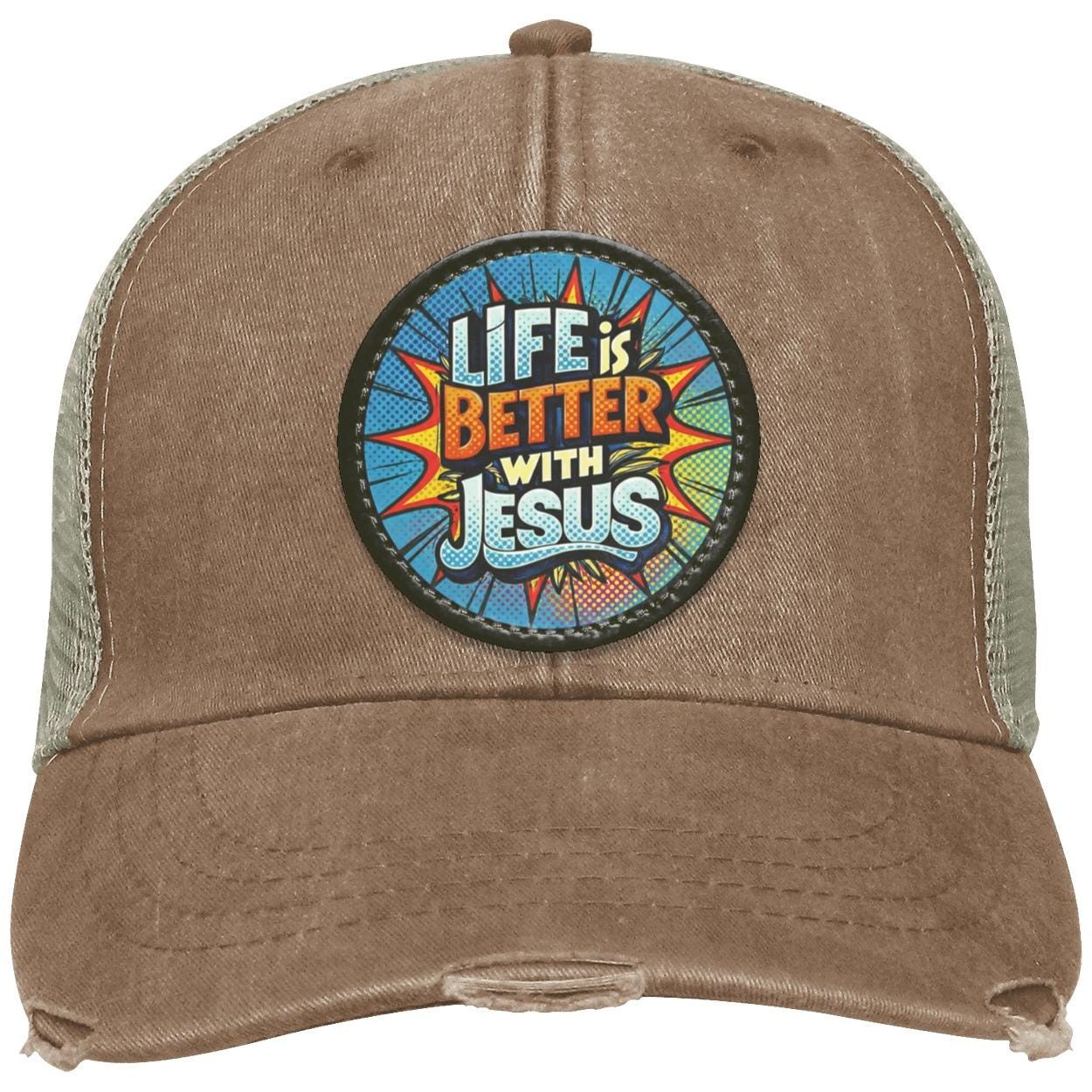 Christian Trucker Hat | Retro Comic Book Design, view 3