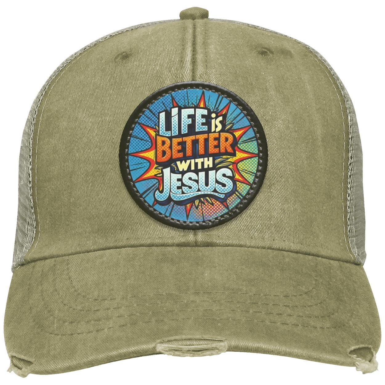 Christian Trucker Hat | Retro Comic Book Design, view 4