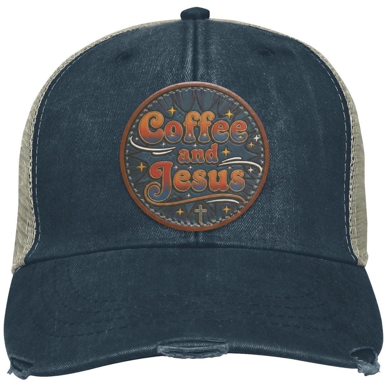 Coffee and Jesus | Christian Trucker Hat | Faith Cap, view 2