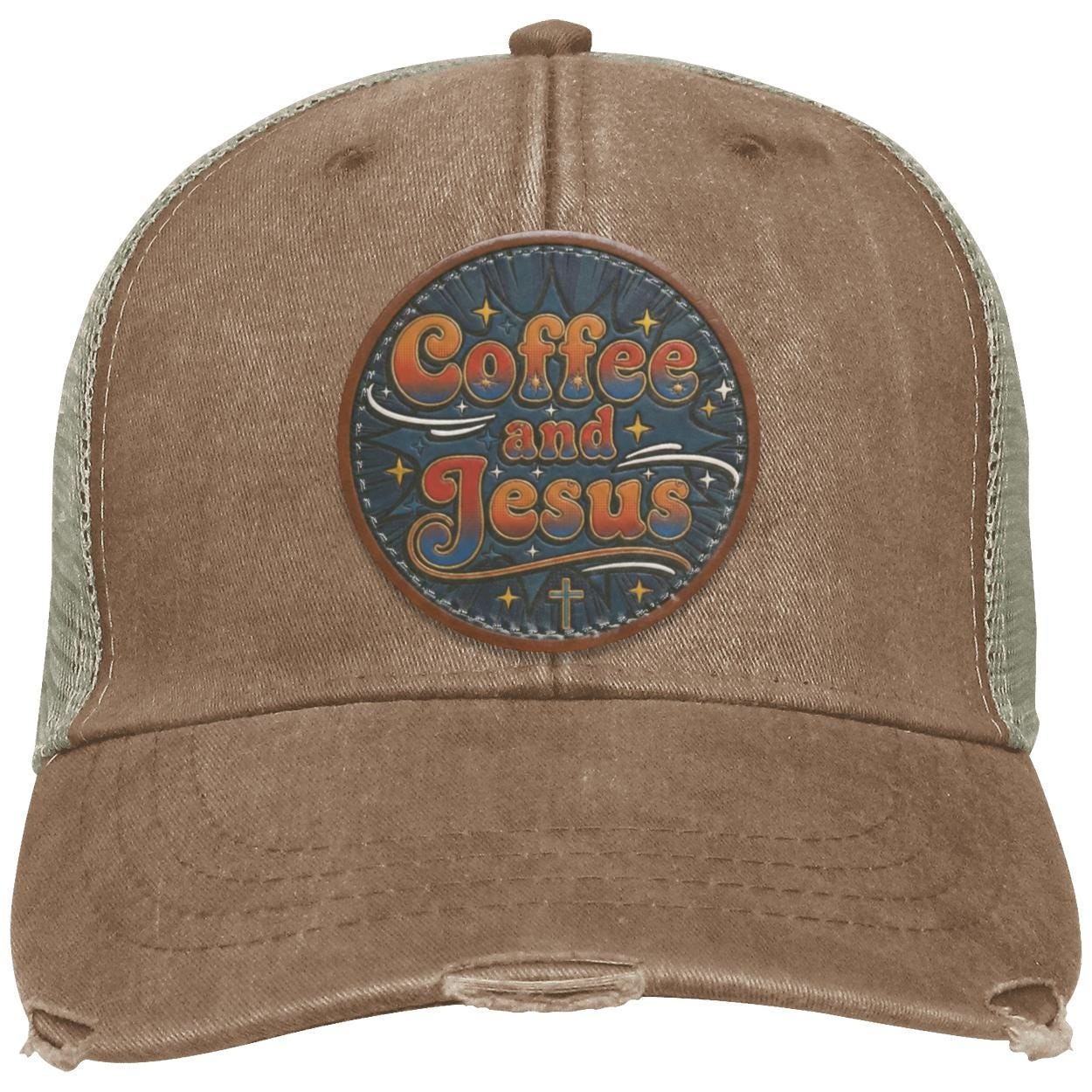 Coffee and Jesus | Christian Trucker Hat | Faith Cap, view 3