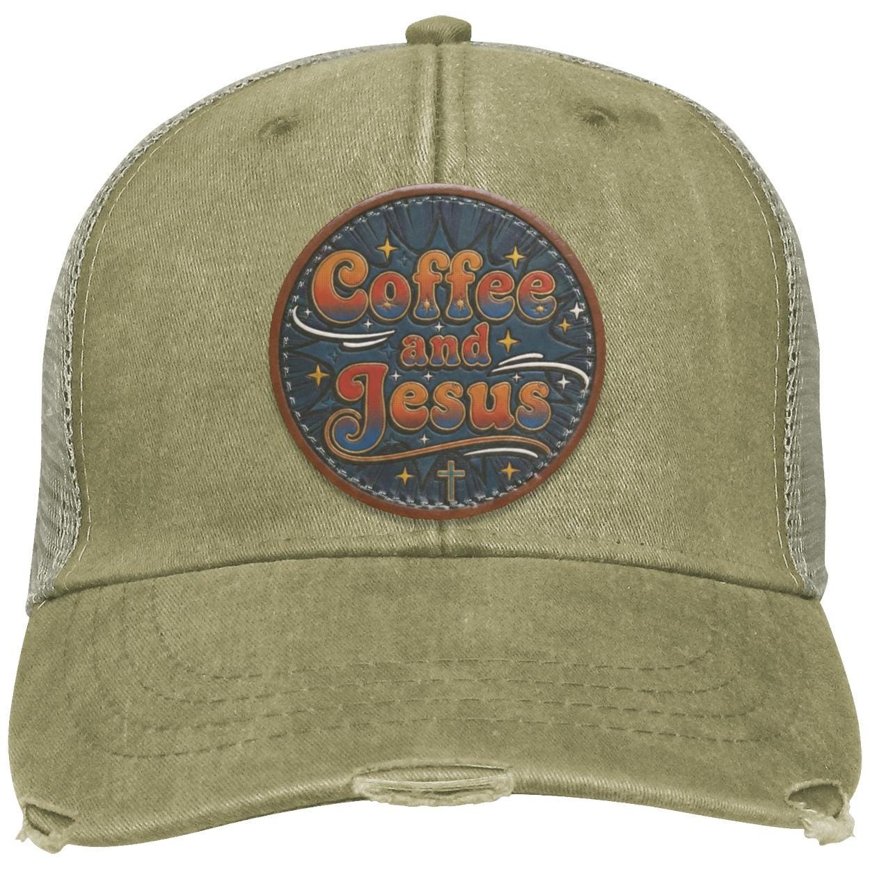 Coffee and Jesus | Christian Trucker Hat | Faith Cap, view 4