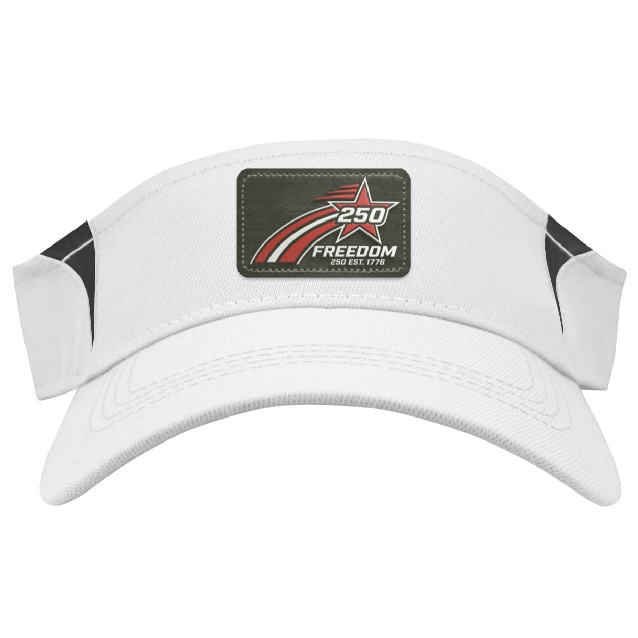 Custom 250th Anniversary Freedom Visor - Patriotic 1776 Leather Patch Hat - America Semiquincentennial Gift