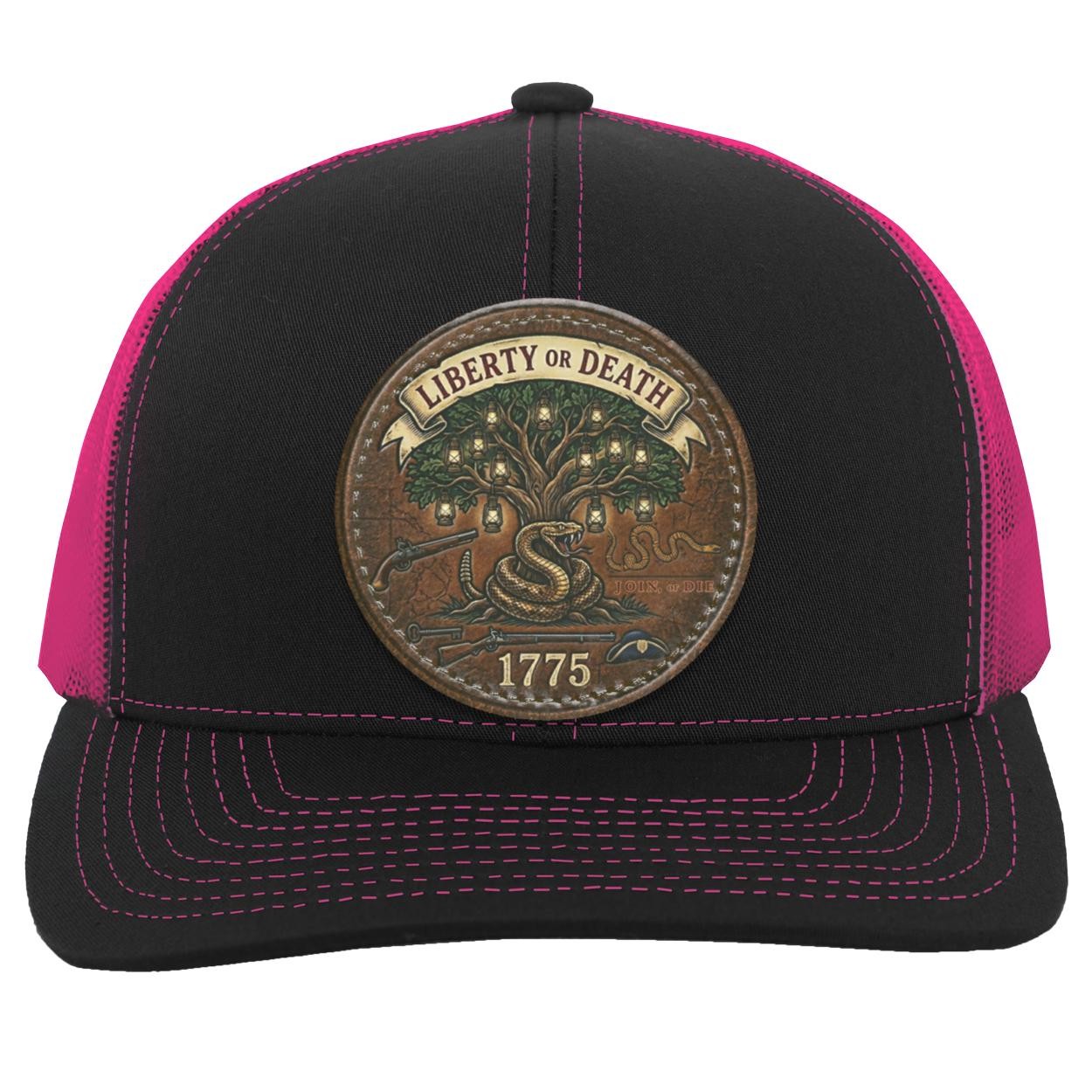 Custom Leather Patch Hat, Liberty Tree, Join or Die Rattlesnake, 1775 Patriotic Cap, view 4