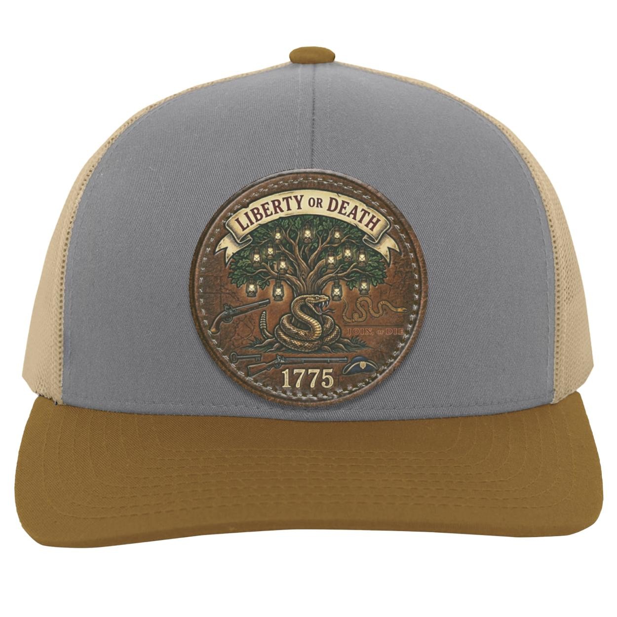 Custom Leather Patch Hat, Liberty Tree, Join or Die Rattlesnake, 1775 Patriotic Cap, view 5
