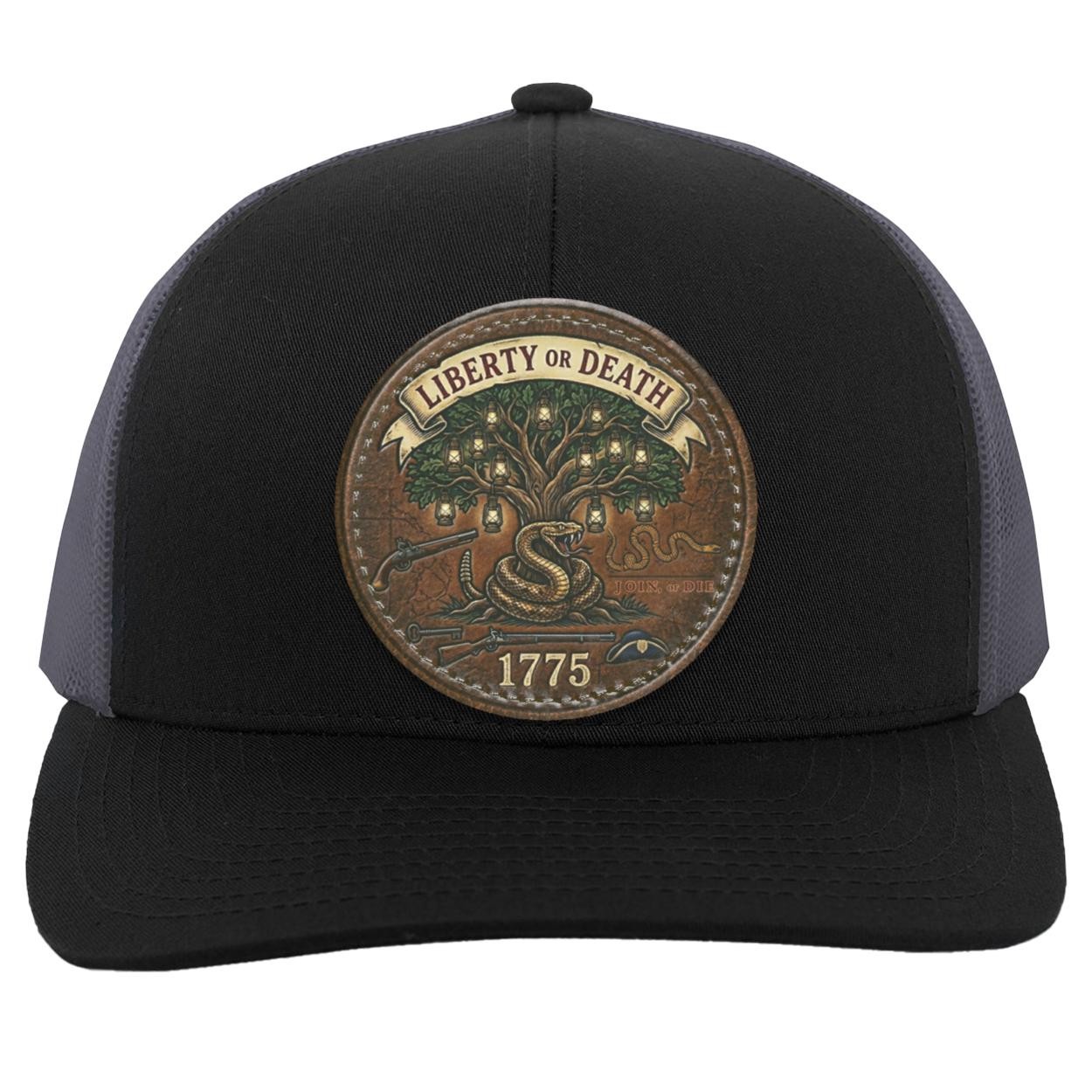 Custom Leather Patch Hat, Liberty Tree, Join or Die Rattlesnake, 1775 Patriotic Cap, view 7